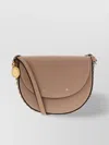 Stella Mccartney Medium Frayme Shoulder Bag With Chain Detail In Brown