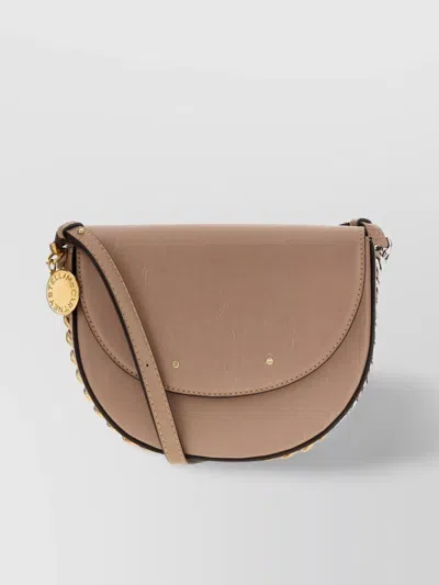 Stella Mccartney Medium Frayme Shoulder Bag With Chain Detail In Brown