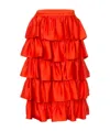 Stella Mccartney Medium-length Skirt With Lotus Leaf Edge In Red
