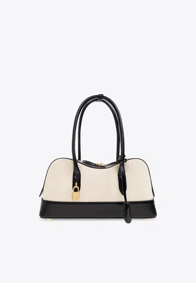 Stella Mccartney Medium Ryder Canvas Top Handle Bag In White