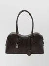 Stella Mccartney Stella Ryder Medium Snake-effect Faux Leather Shoulder Bag In Brown