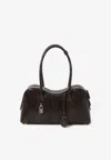 Stella Mccartney Stella Ryder Medium Snake-effect Faux Leather Shoulder Bag In Brown