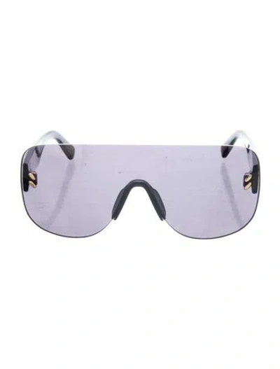 Pre-owned Stella Mccartney Medusa Insignia Shield Sunglasses In Blue