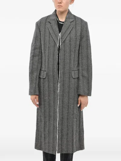 Stella Mccartney Melany Herringbone Coat In Gray