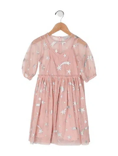 Pre-owned Stella Mccartney Babies' Mesh Accent All Over Print Dress In Multi