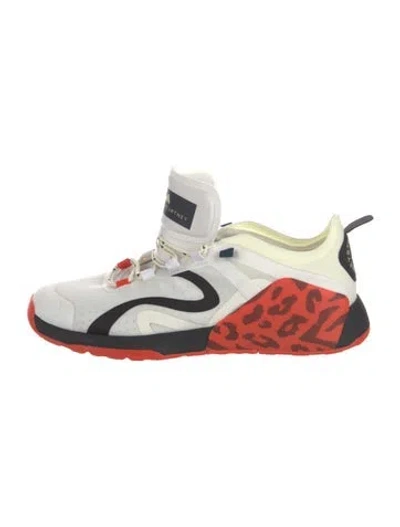 Pre-owned Stella Mccartney Mesh Animal Print Athletic Sneakers In White