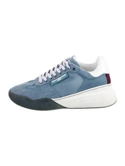 Pre-owned Stella Mccartney Mesh Colorblock Pattern Sneakers In Blue