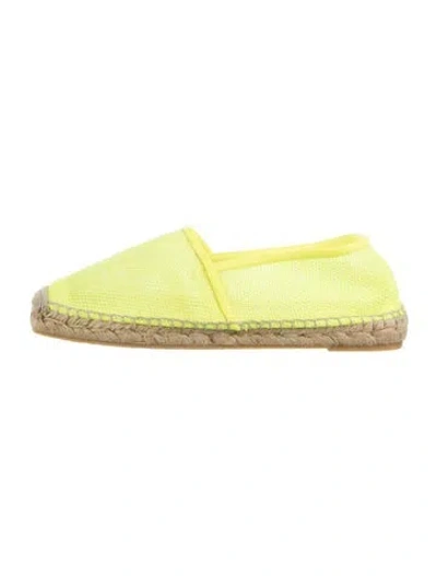 Pre-owned Stella Mccartney Mesh Espadrilles In Yellow