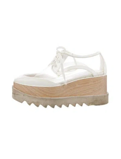 Pre-owned Stella Mccartney Mesh Flats In White