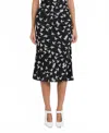 Stella Mccartney Mesh Flying Bird Haze Midi Skirt In Black