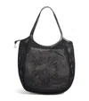 Stella Mccartney Mesh Logo Tote Bag In Black
