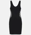 Stella Mccartney Mesh Panel Minidress In Black
