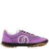 Stella Mccartney Mesh Paneled S-wave Low-top Sneakers In Purple