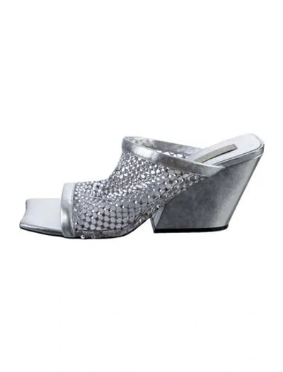 Pre-owned Stella Mccartney Mesh Patterned Slides