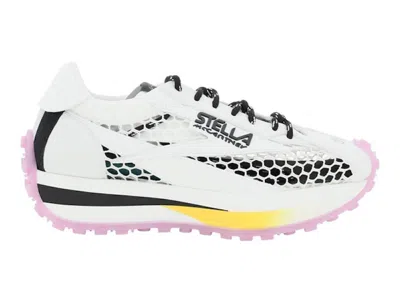 Pre-owned Stella Mccartney Mesh Reclypse (women's) Sneakers In White/purple/yellow