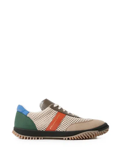 Stella Mccartney Mesh-panelled Lace-up Sneakers In Multi