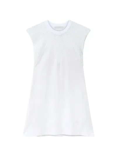 Stella Mccartney Mesh-panelled Mini Dress In White
