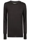 Stella Mccartney Knitwear With Metal Marble Detail Jumper In Chocolate Brown