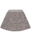 Stella Mccartney Metal Marble Detailed Skirt In Grey
