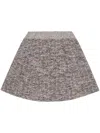 Stella Mccartney Ribbed Skirt With Metal Marble Detailing In Gray