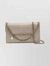 Stella Mccartney Metallic Chain Strap Shoulder Bag In Neutral