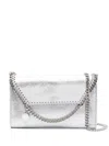 Stella Mccartney Metallic-finish Falabella Wallet Crossbody Bag In Silver