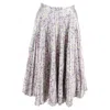 Stella Mccartney Metallic Floral Print Midi Skirt In Multicolor Polyester In Multi