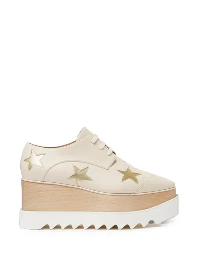 Stella Mccartney Metallic Star Elyse Platform Shoes In Neutral