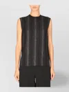 Stella Mccartney Metallic Stripe Sleeveless Crossbar Top