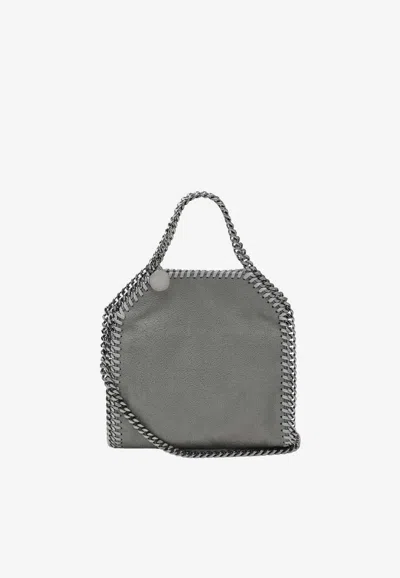 Stella Mccartney Micro Falabella Faux Leather Shoulder Bag In Gray