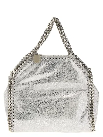 Stella Mccartney Micro 'falabella' Shopping Bag In Silver