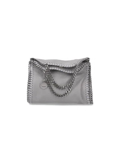 Stella Mccartney Micro Tote Bag Falabella In Gray
