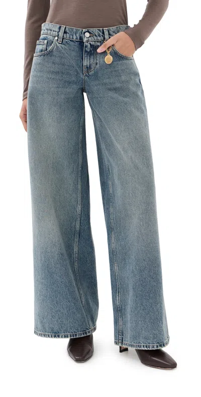 Stella Mccartney Mid Blue Wide Leg Jeans Mid Blue