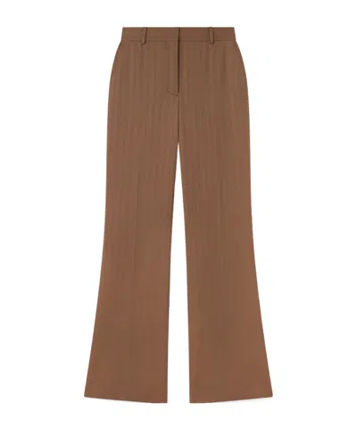 Stella Mccartney Mid-rise Bootcut Trousers In Brown