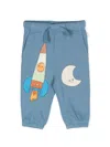 Stella Mccartney Mid-rise Cotton Track Trousers In Blue