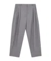 Stella Mccartney Pleated High-rise Wool Pants In Gray