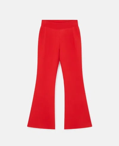 Stella Mccartney Mid-rise Flared Pants In Lipstick Red