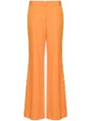 Stella Mccartney Mid-rise Flared Trousers In Orange