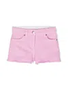 Stella Mccartney Frayed Denim Shorts In Pink