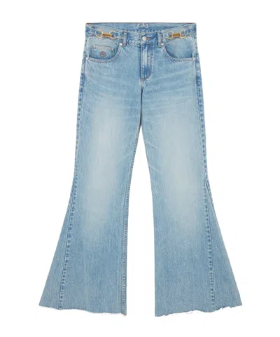 STELLA MCCARTNEY STELLA MCCARTNEY MID-RISE FRAYED-EDGE BBOOTCUT JEANS
