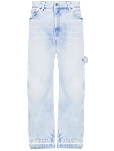 Stella Mccartney Mid-rise Jeans With Tapered Leg In Blue