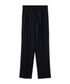 Stella Mccartney Wool Pleated Trousers Belt Loops In Black