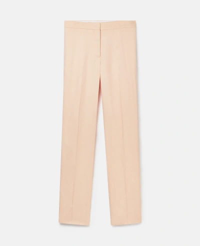 Stella Mccartney Mid-rise Straight-leg Trousers In Peach Powder