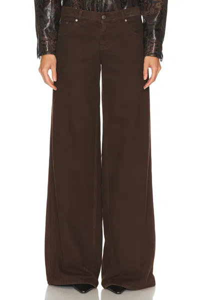Stella Mccartney Mid Rise Wide Leg In Brown