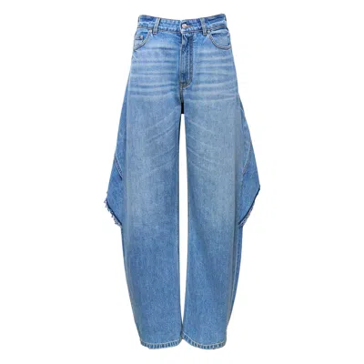 Stella Mccartney Mid Waist Relaxed Curve Jeans In Blue