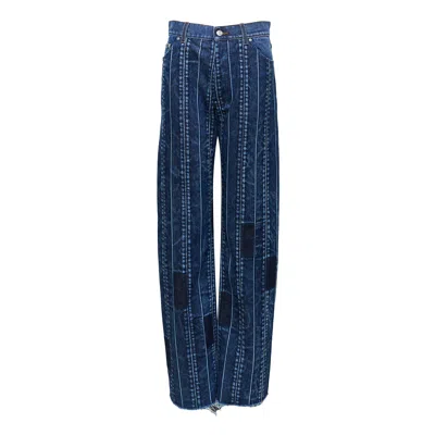Stella Mccartney Mid Waist Straight Waistband Jeans In Blue