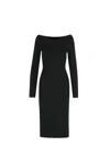 Stella Mccartney Viscose Blend Midi Dress With Exposed Shoulders