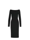 Stella Mccartney Viscose Blend Midi Dress With Exposed Shoulders