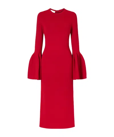 Stella Mccartney Cady Midi Dress In Red