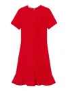 Stella Mccartney Iconic Midi Dress With Flounce Hem In Red